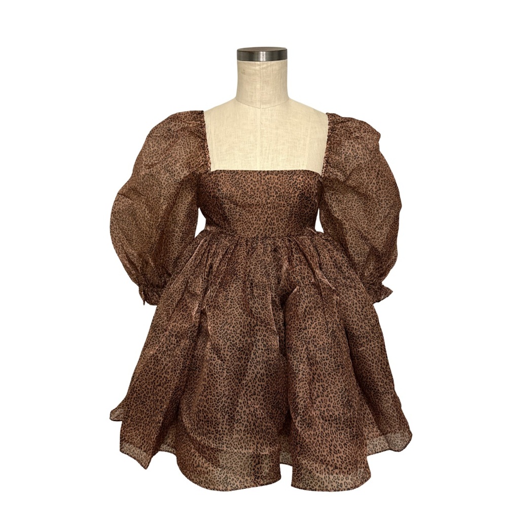 Selkie The Puff Dress in Cheetah - size S